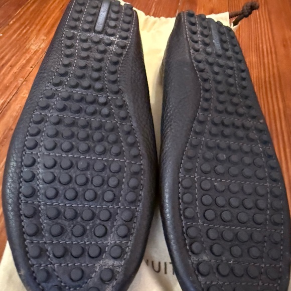 Authentic Louis Vuitton brown logo buckle moccasins size 38.5 - Picture 2 of 3